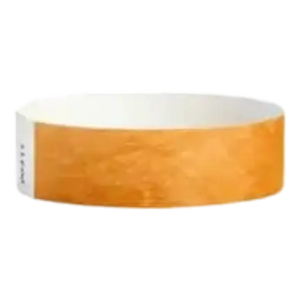 Tyvek® Neon Orange Paper Wristband Without Marking