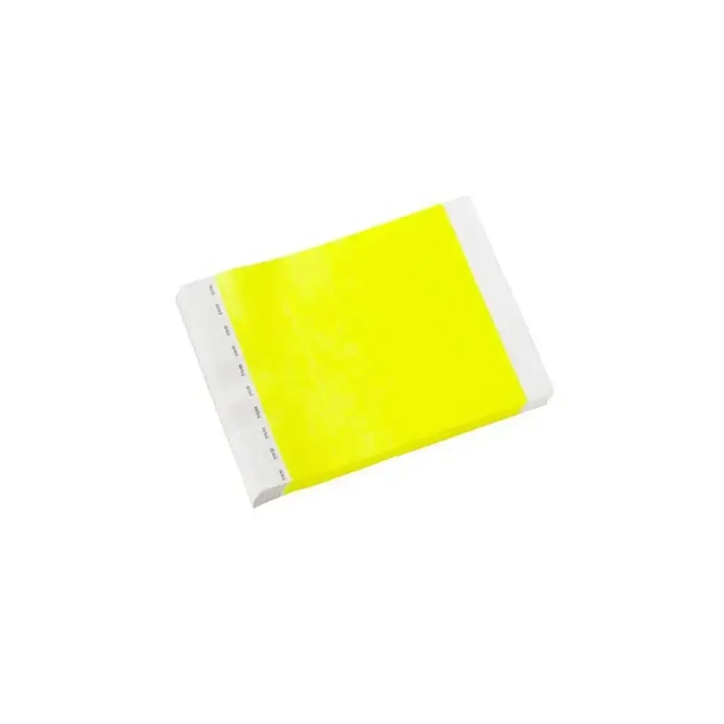 Neon Yellow Paper Tyvek® Wristband Without Marking
