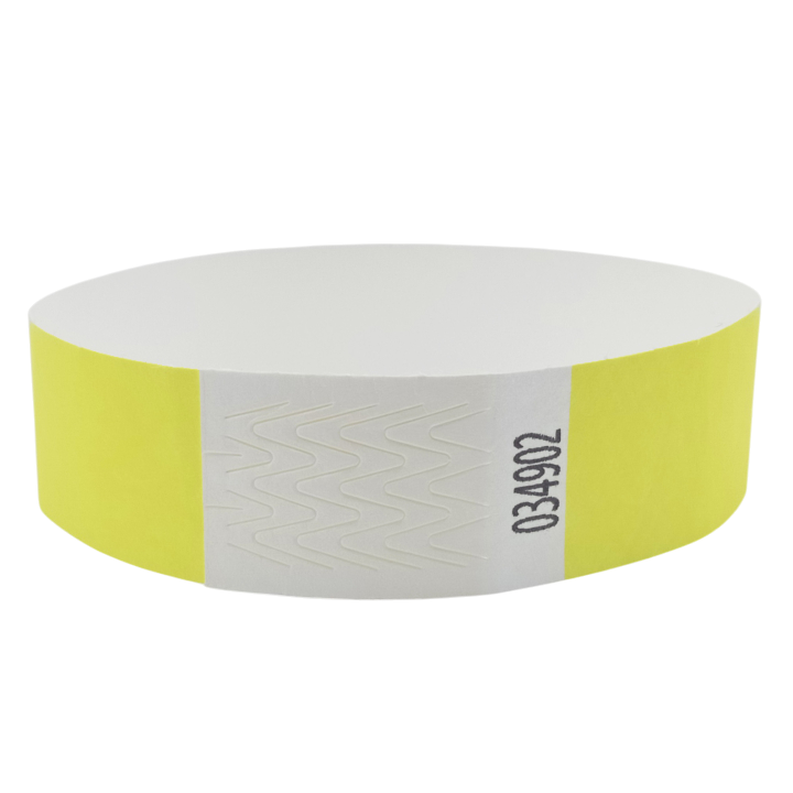 Neon Yellow Paper Tyvek® Wristband Without Marking