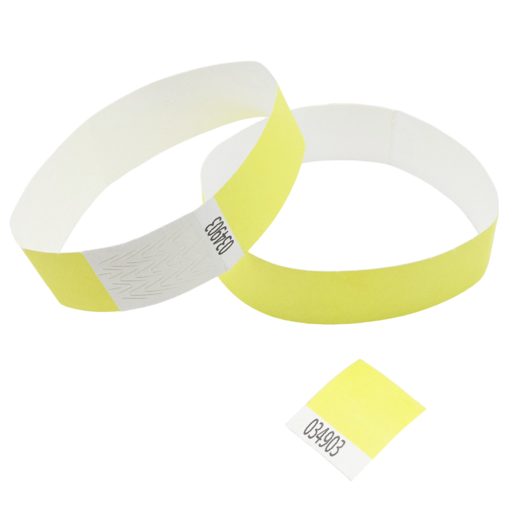Neon Yellow Paper Tyvek® Wristband Without Marking