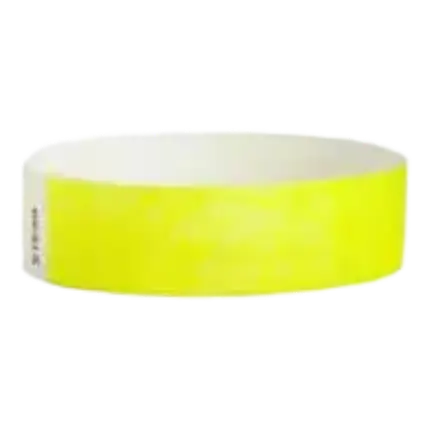 Neon Yellow Paper Tyvek® Wristband Without Marking