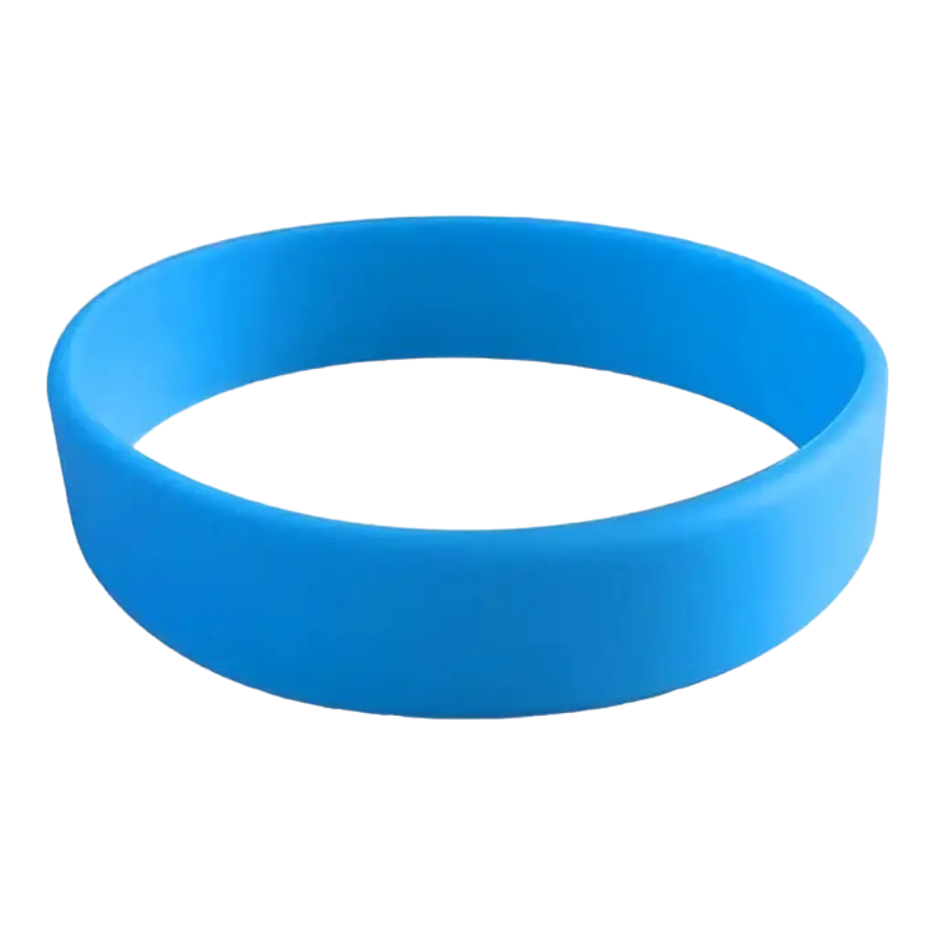 Silicone Bracelet Blue Unmarked Adult
