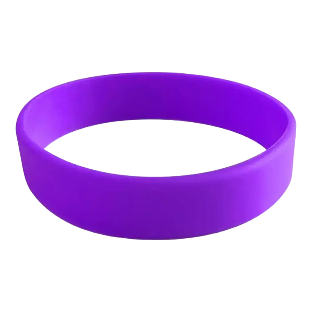 Silicone Bracelet Purple Unmarked Adult
