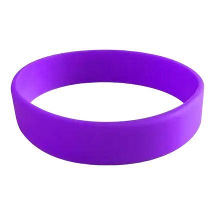 Silicone Bracelet Purple Unmarked Adult