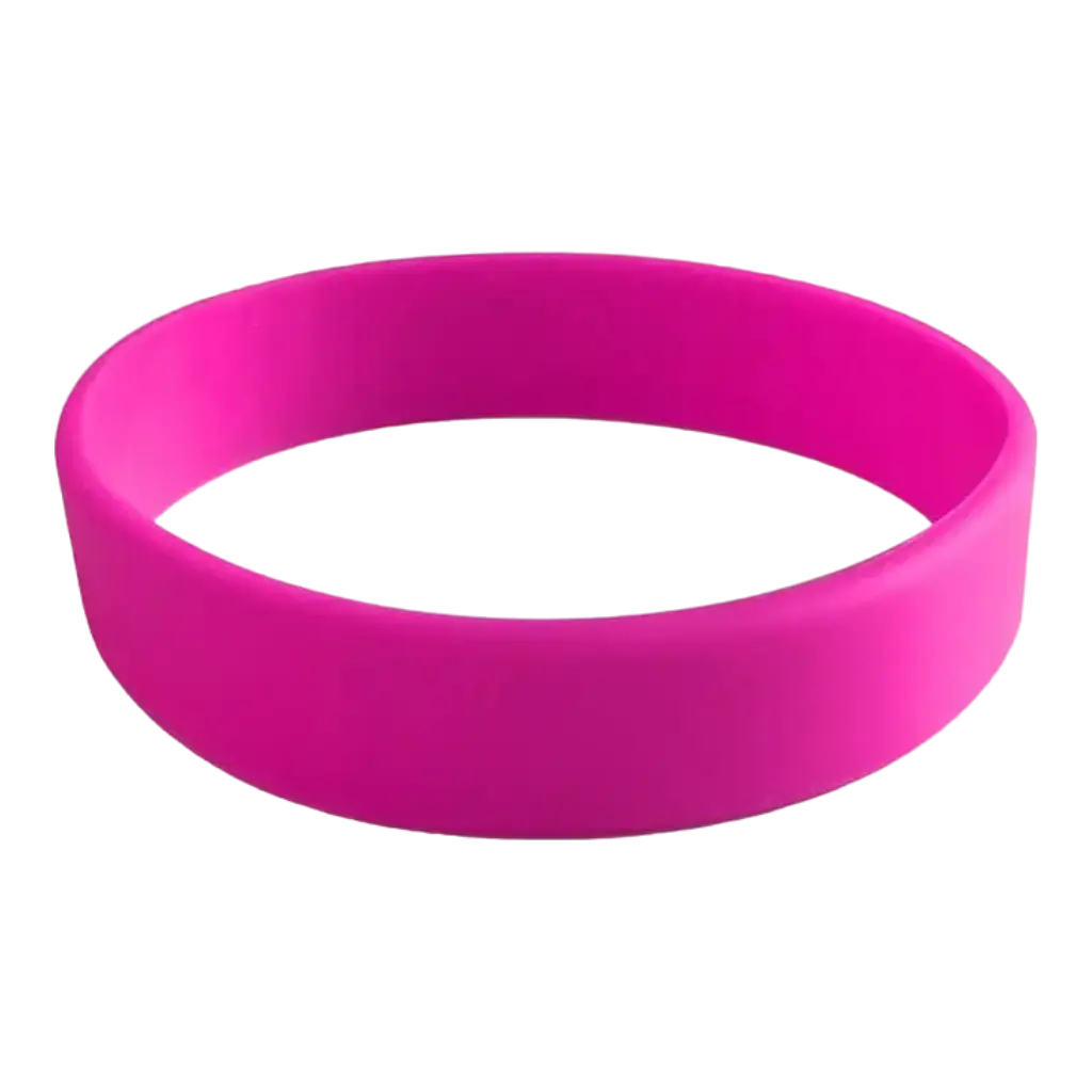 Silicone Bracelet Pink Unmarked Adult