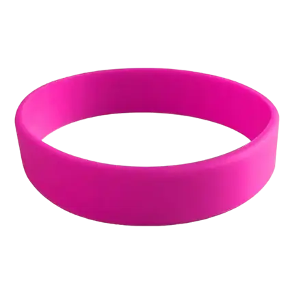 Silicone Bracelet Pink Unmarked Adult