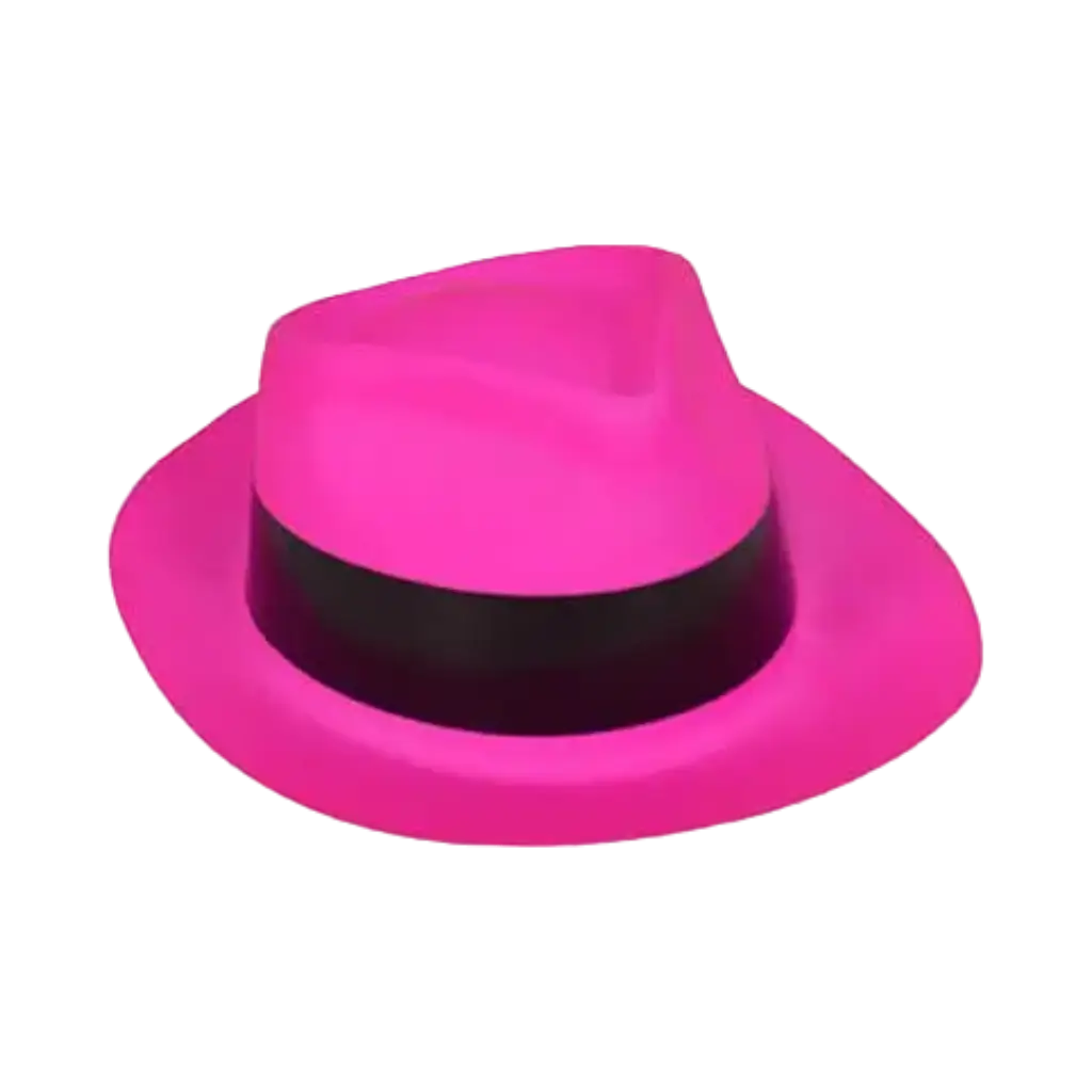 Tribly neon neon Mafia style hat Pink
