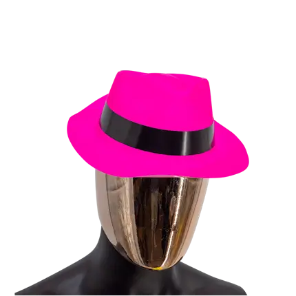Tribly neon neon Mafia style hat Pink