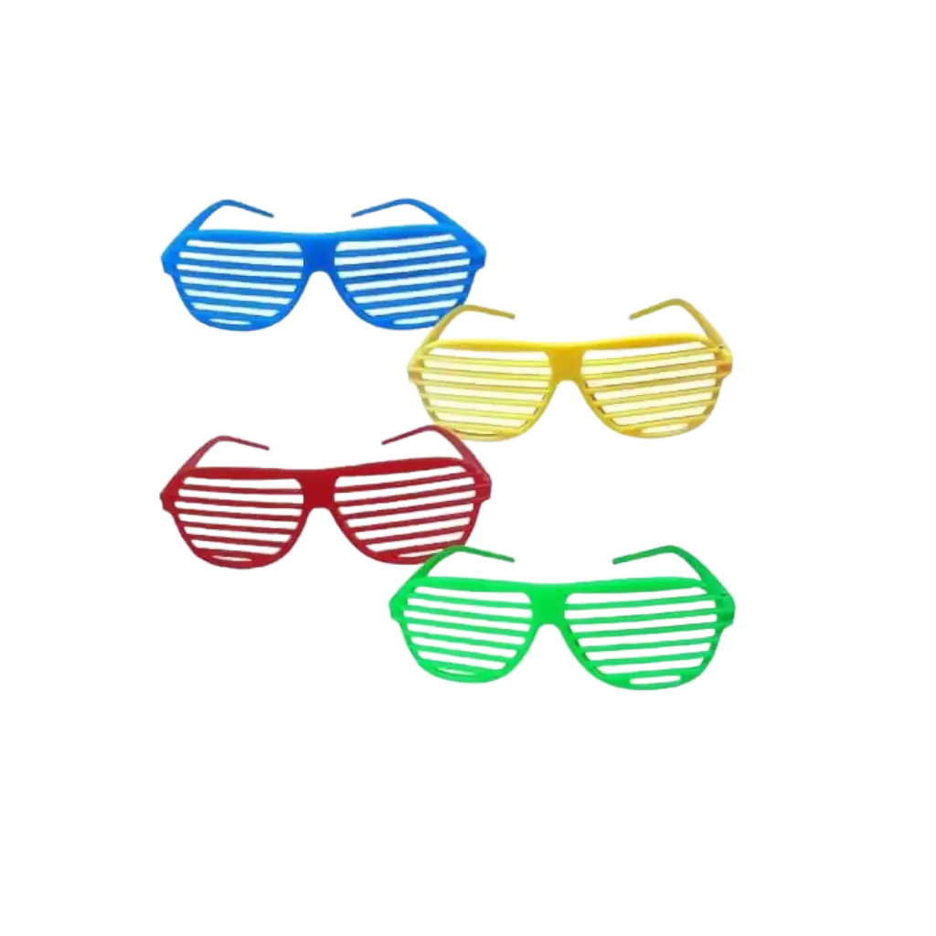Pack of 12 Multicolour Neon Glasses