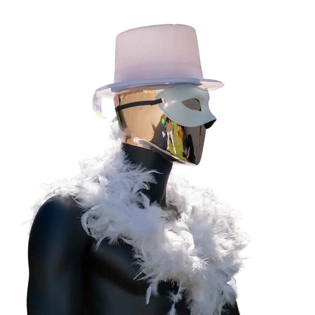 White Plastic Top Hat