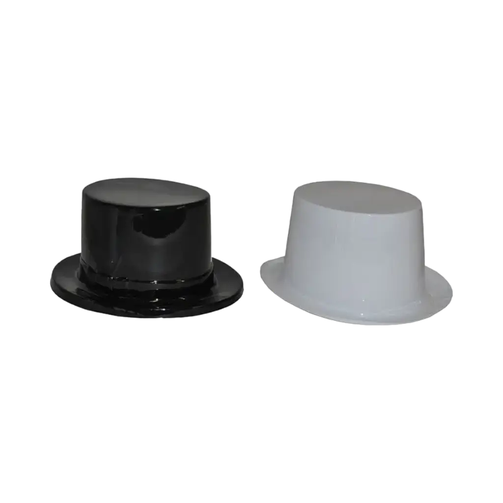 Black Plastic Top Hat