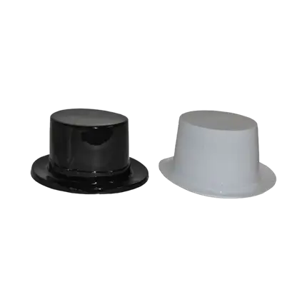 Black Plastic Top Hat
