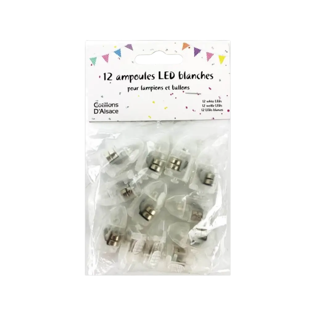 12 mini LED bulbs for lanterns or balloons