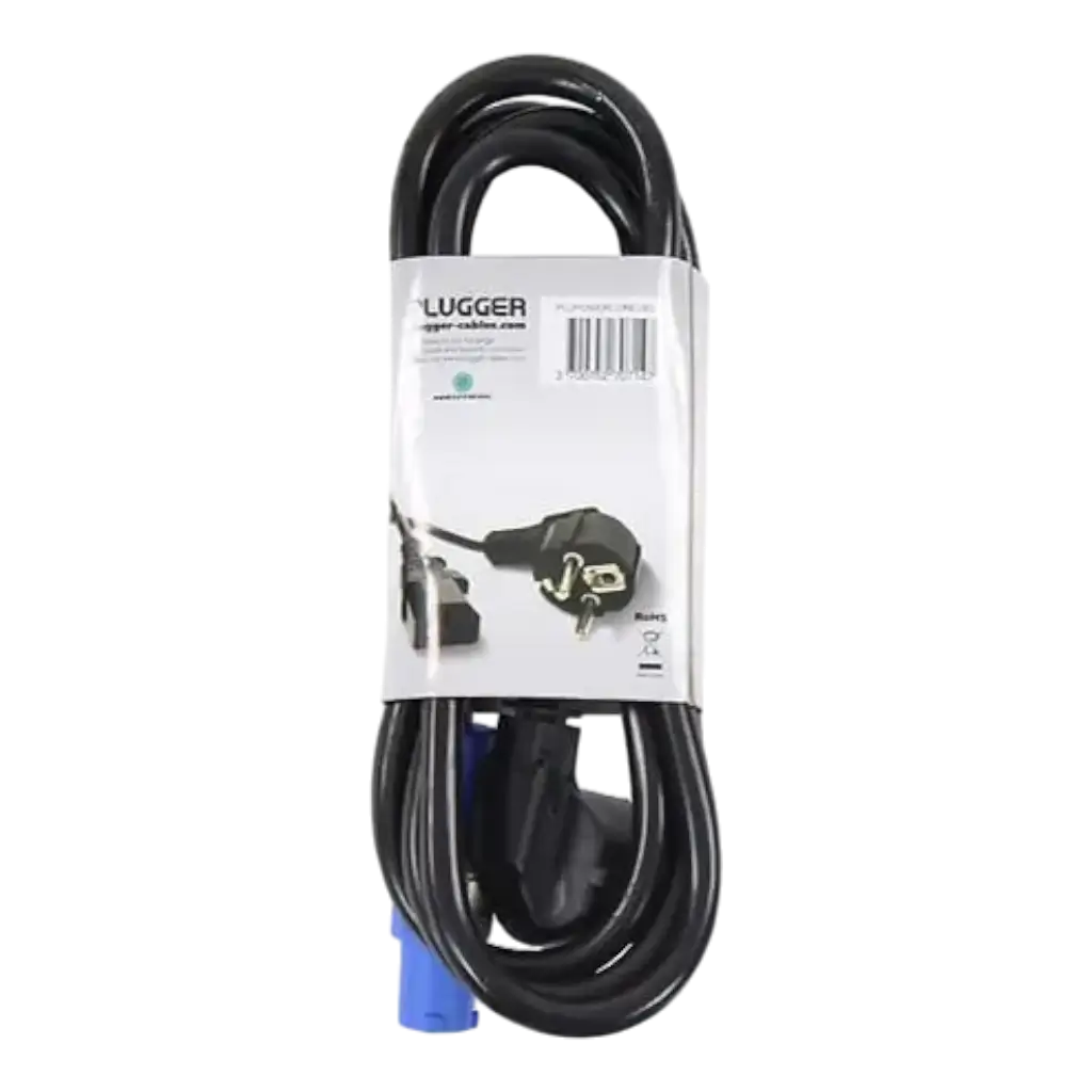 Powercon EU standard 1.8m Elite power cable - Plugger