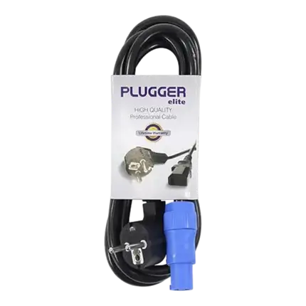 Powercon EU standard 1.8m Elite power cable - Plugger