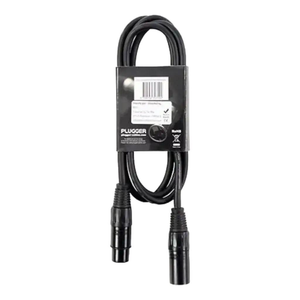 DMX cable XLR Female 3b - XLR Male 3b 1m50 Easy - Plugger