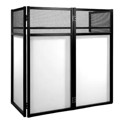 DJ Stand with Front Panel - BoomTone DJ - DJ Desk White