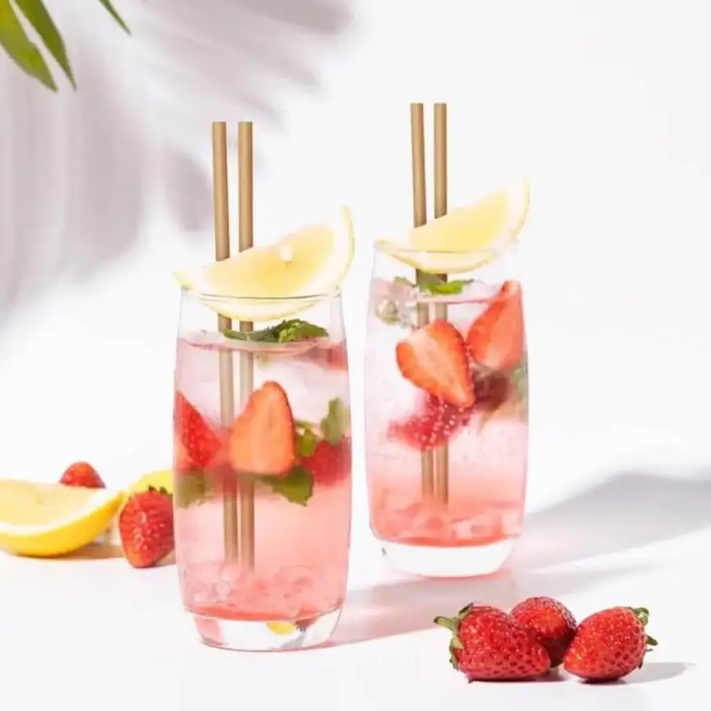 20cm ø6mm Biosourced sugarcane straw - 250 per pack