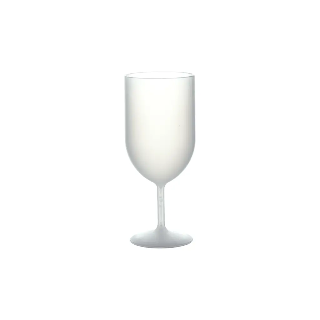 Reusable Frosted Effect Wine Ecocup Glass 12?cl (18?cl to the rim) – Type Wine, Tasting, Aperitif