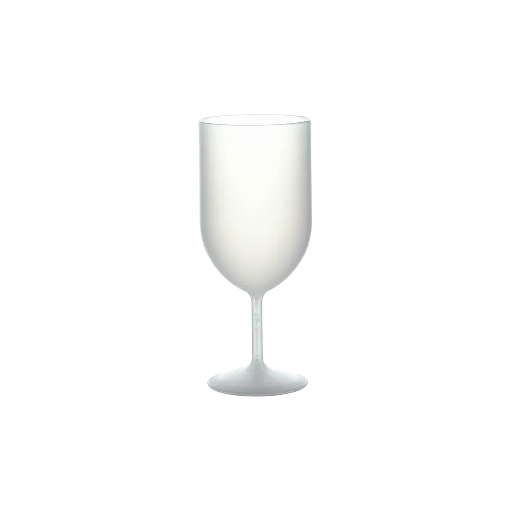 Reusable Frosted Effect Wine Ecocup Glass 12?cl (18?cl to the rim) – Type Wine, Tasting, Aperitif