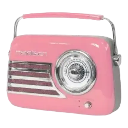 Vintage Standalone Radio with Bluetooth USB & FM 30W Pink