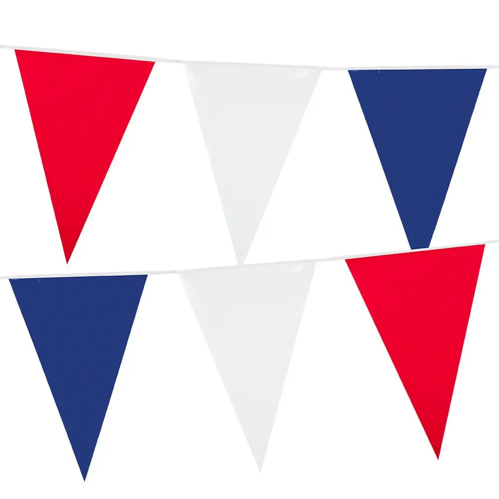 Blue-White-Red pennant garland
