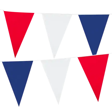 Blue-White-Red pennant garland
