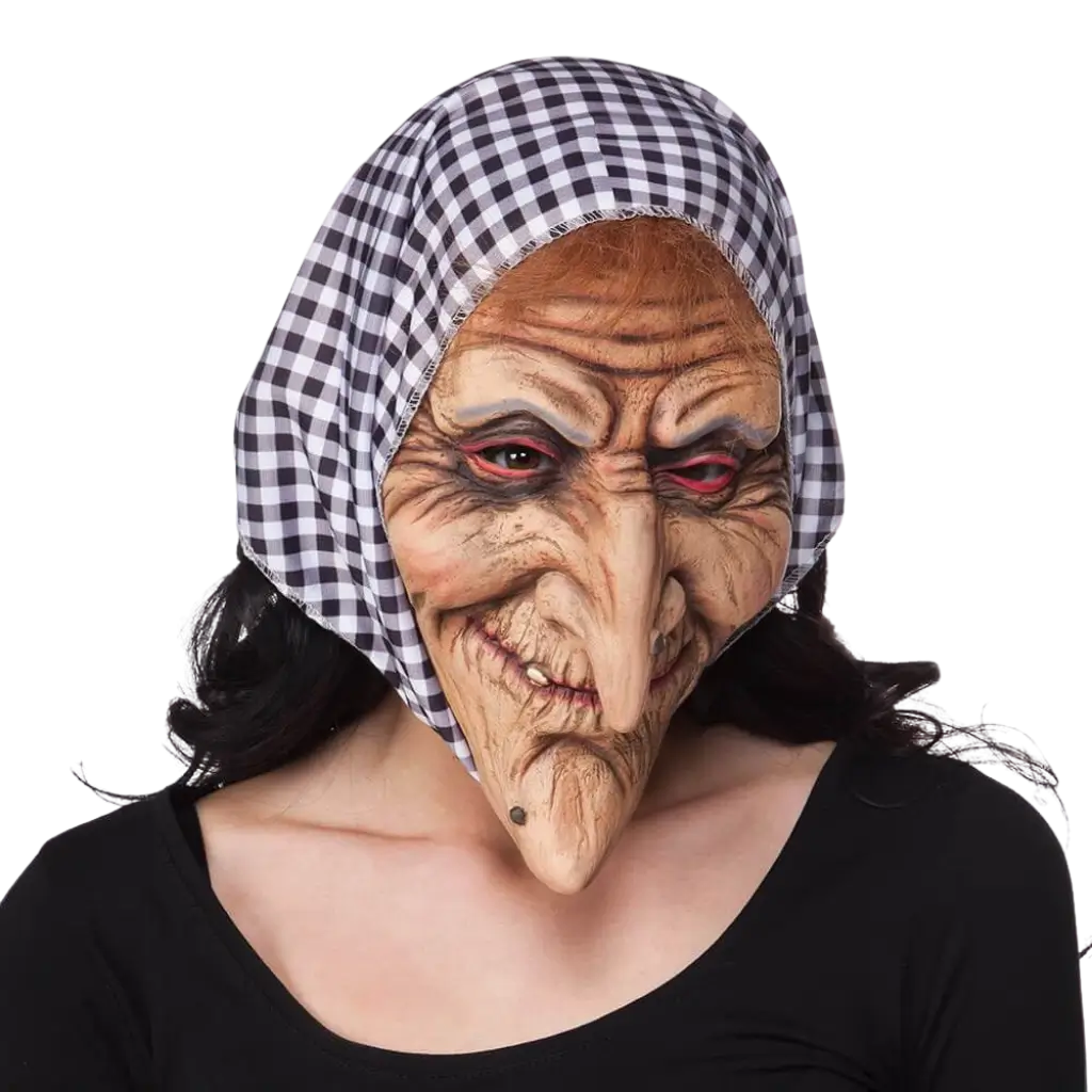 Witch Face Mask with Hood
