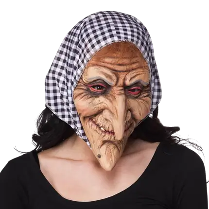 Witch Face Mask with Hood