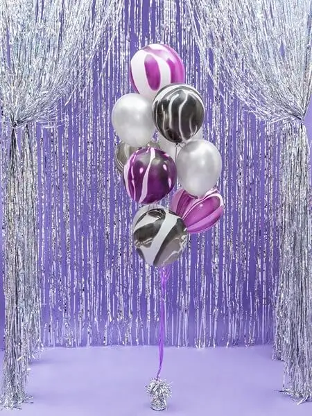 Pack of 10 Silver Metallic Balloons