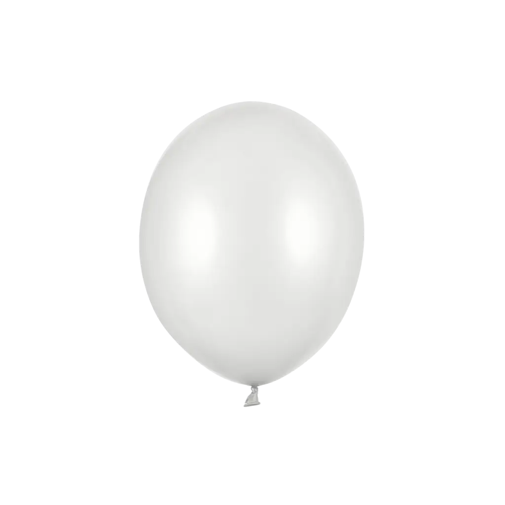 Pack of 10 Silver Metallic Balloons