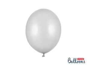 Pack of 10 Silver Metallic Balloons