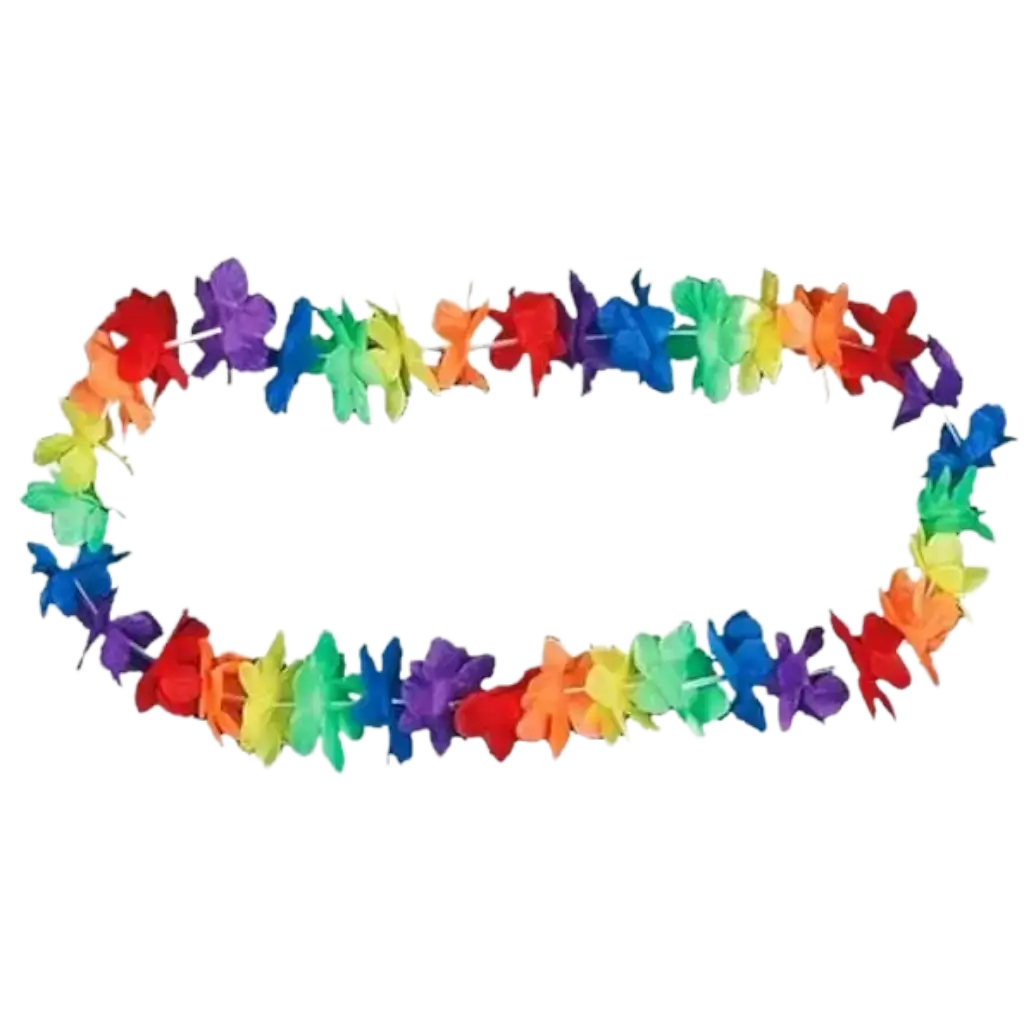 Hawaiian Rainbow Flower Necklace