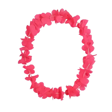 Neon Pink Hawaiian Fluorescent Necklace