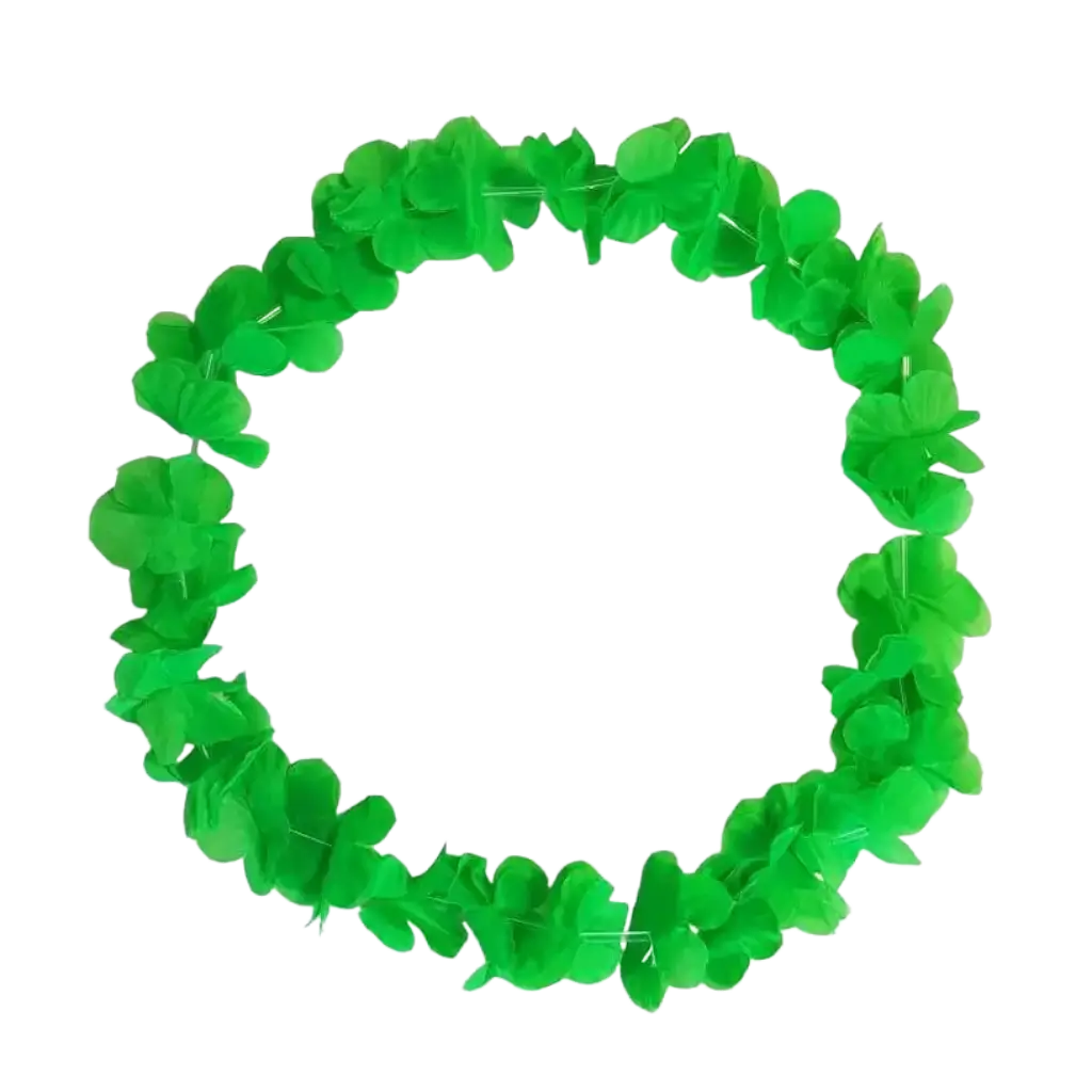 Neon Green Hawaiian Flower Necklace