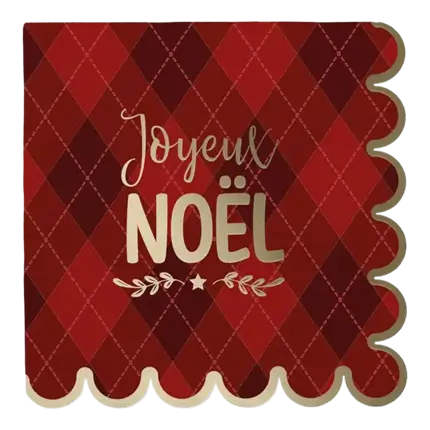 Red Merry Christmas Towel - Pack of 10