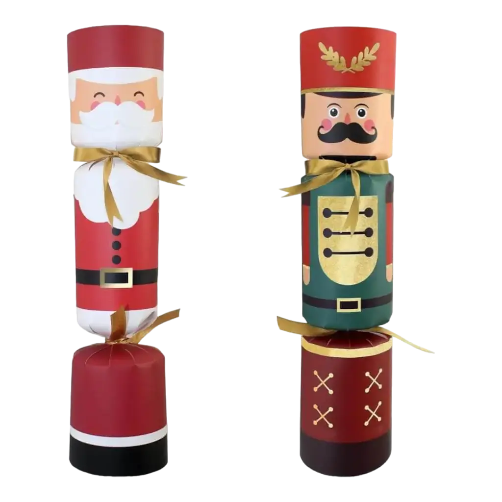 Christmas Crackers Father Christmas and The Nutcracker - Set of 6