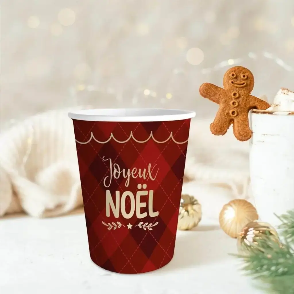 Red "Merry Christmas" Tumbler - Set of 6