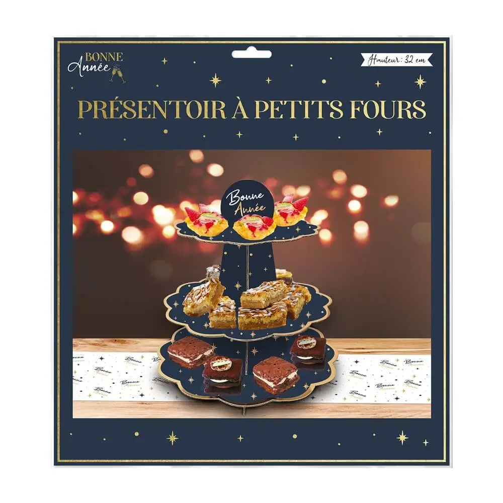 Petits Fours "Happy New Year" display stand
