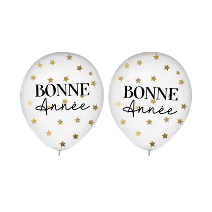 Happy New Year Confetti Balloons - Set of 6