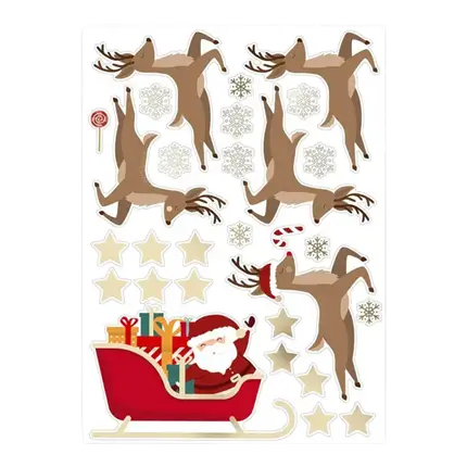 Christmas Window Stickers Christmas Sleigh Theme