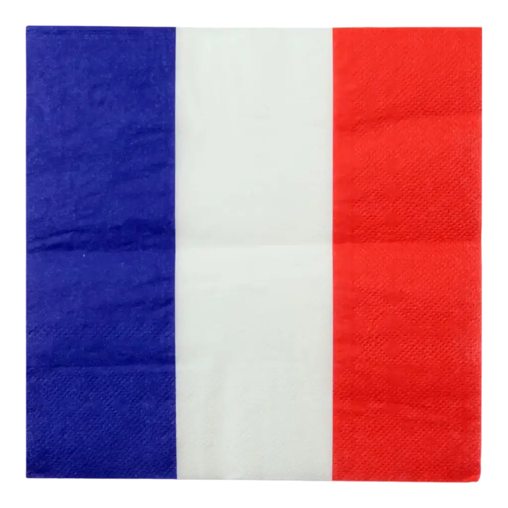 Blue White Red Tricolour Towel - Set of 20