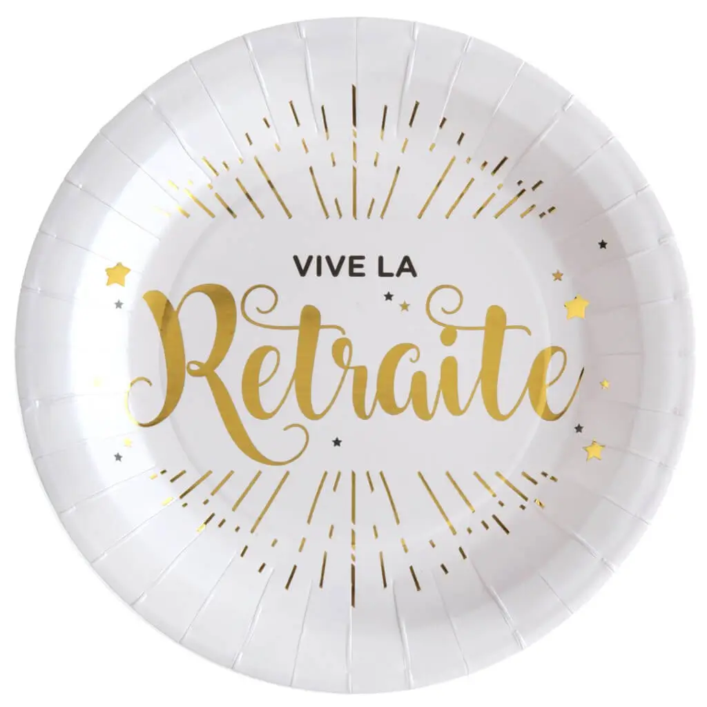 Vive la Retraite plate - Set of 10