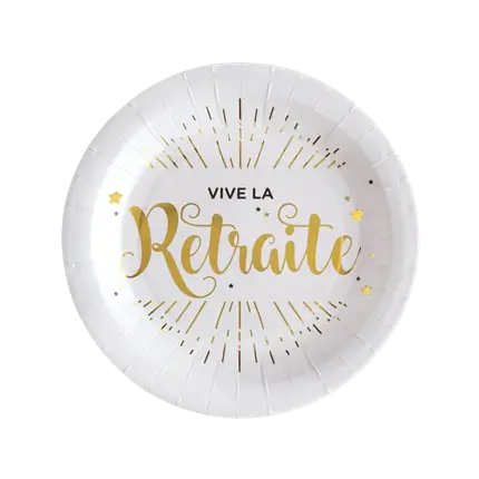 Vive la Retraite plate - Set of 10