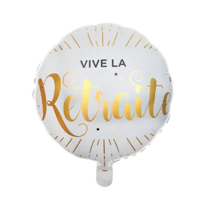 Vive la Retraite aluminium balloon
