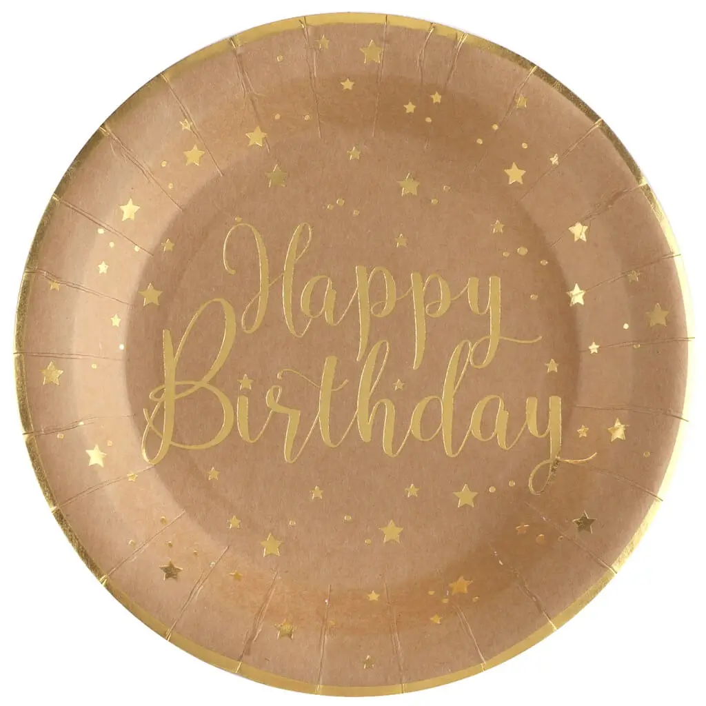 Happy Birthday plate - Set of 10