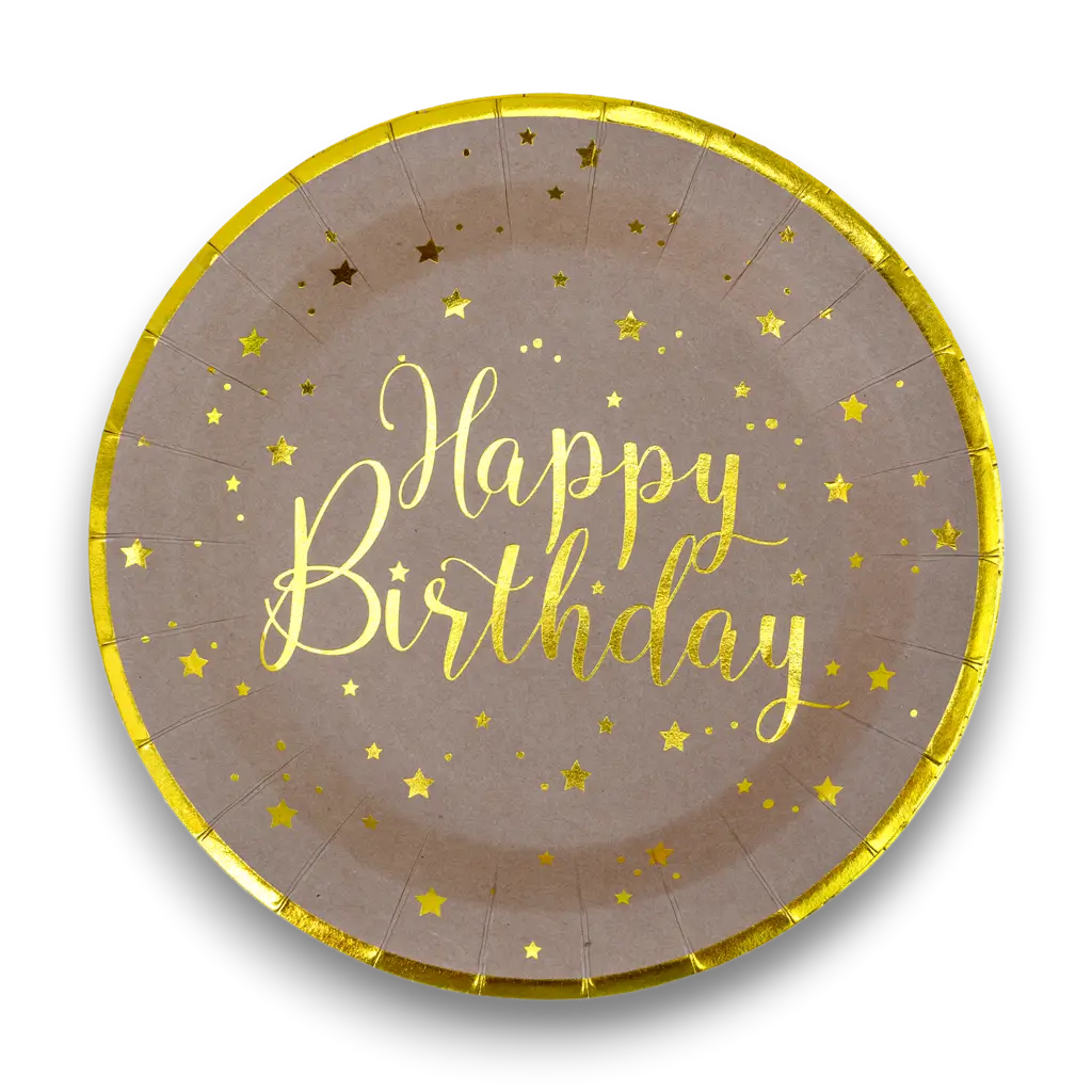 Happy Birthday plate - Set of 10