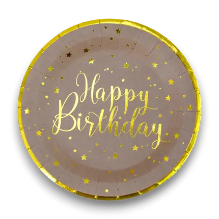 Happy Birthday plate - Set of 10