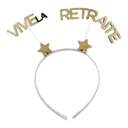 Vive la Retraite Glitter headband