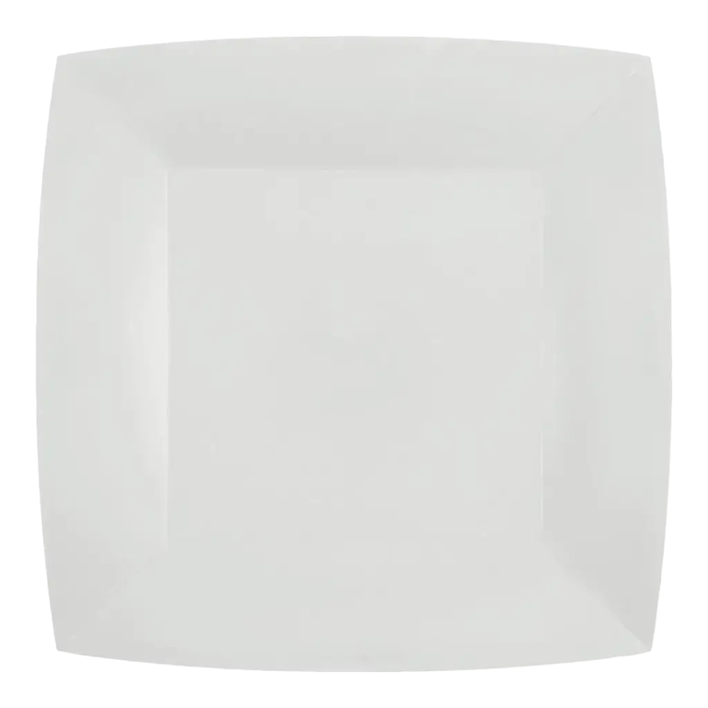 Small Square White Plate 18cm - Set of 10